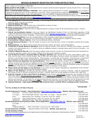 Form NSPO Nevada Business Registration - Nevada, Page 2
