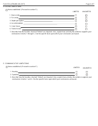 Form SSA-4734-BK Physical Residual Functional Capacity Assessment, Page 4