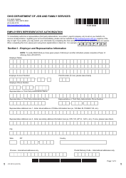 Form JFS20106 &quot;Employer's Representative Authorization&quot; - Ohio