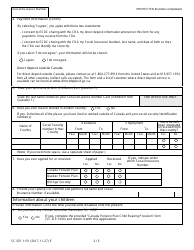 Form SC ISP-1151 Application for Disability Benefits Canada Pension Plan - Canada, Page 2