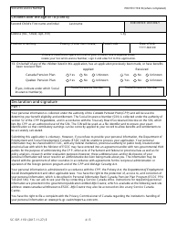 Form SC ISP-1151 Application for Disability Benefits Canada Pension Plan - Canada, Page 4