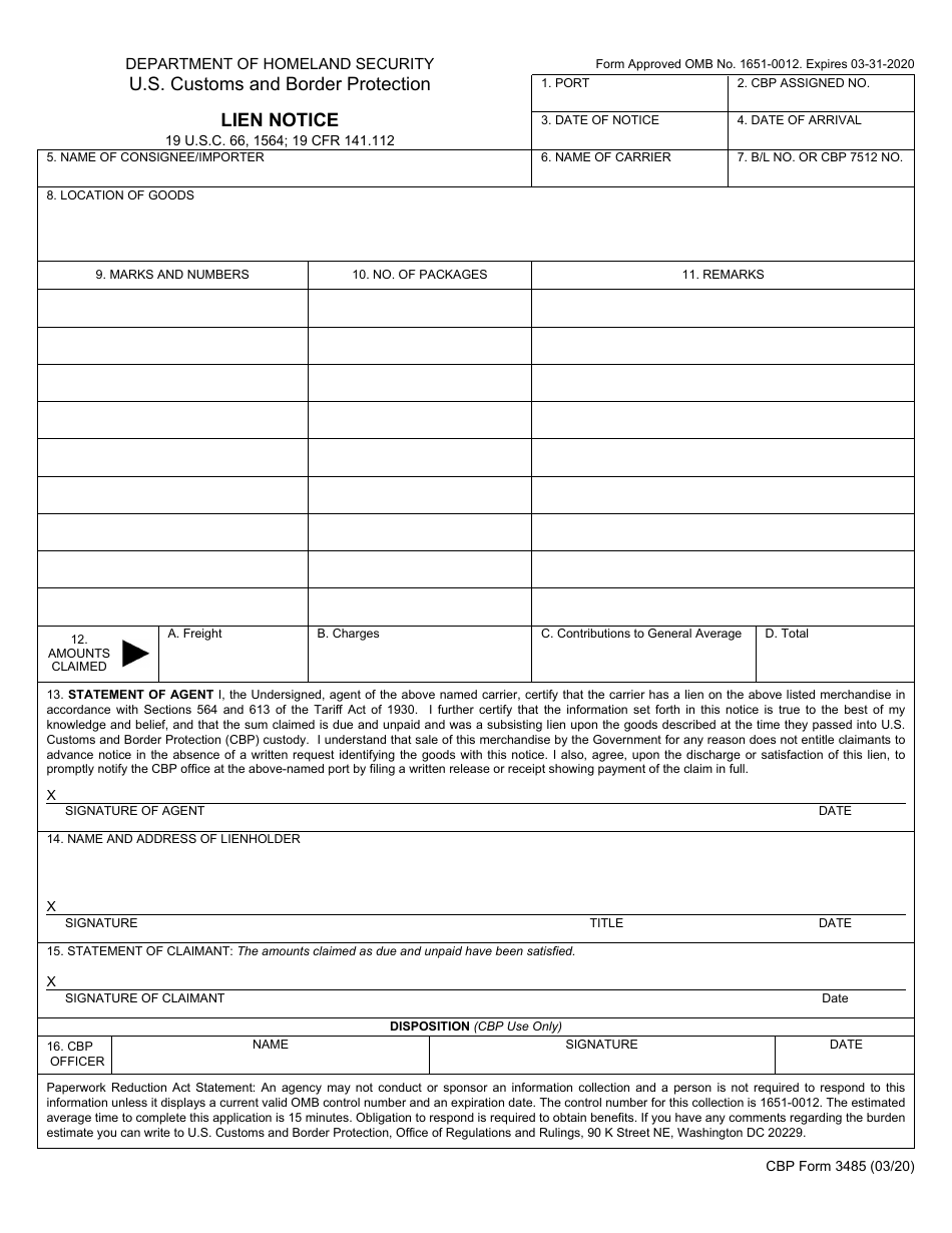 Cbp Form Application For Identification Card Fill Out 0622