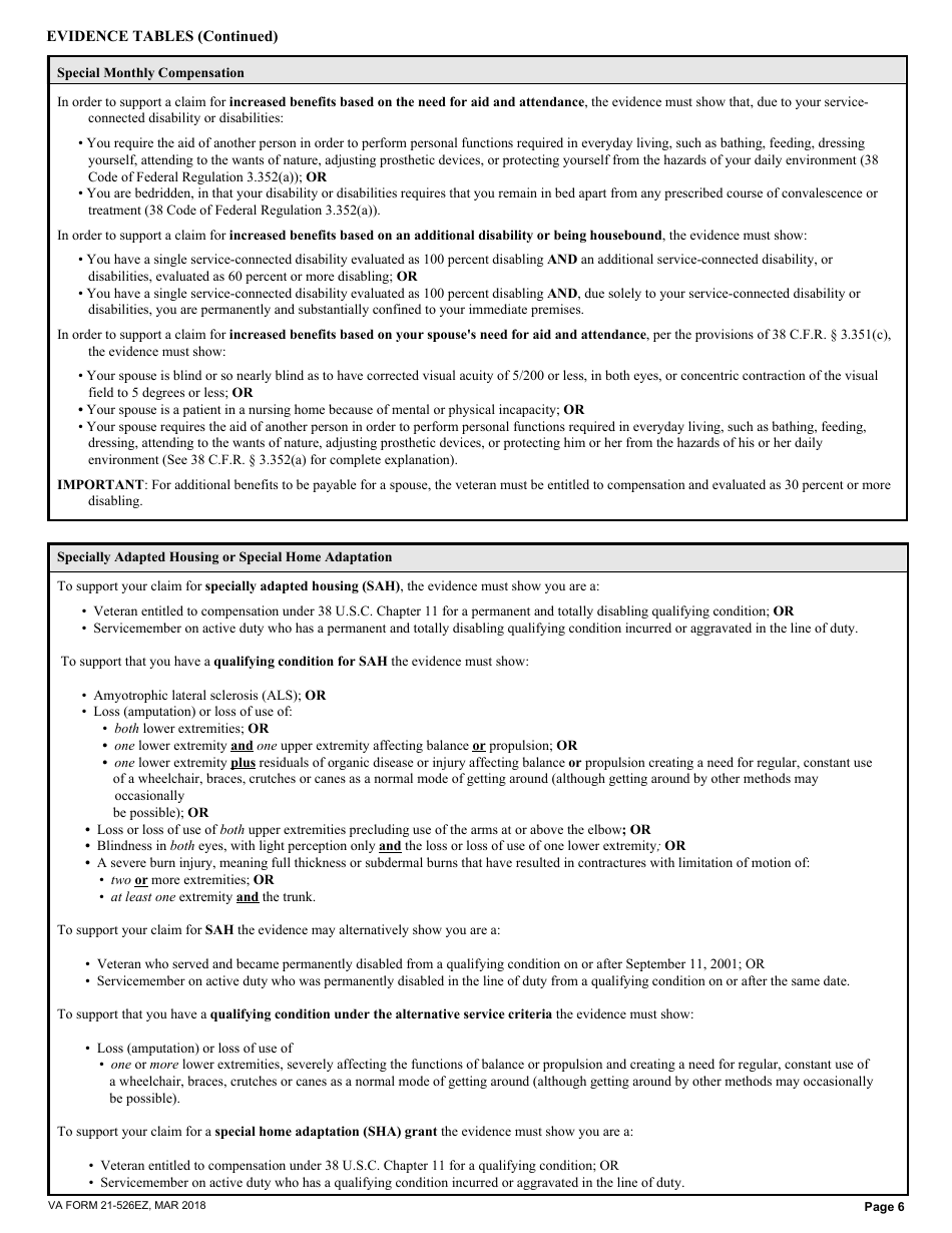 VA Form 21-526EZ - Fill Out, Sign Online and Download Fillable PDF ...