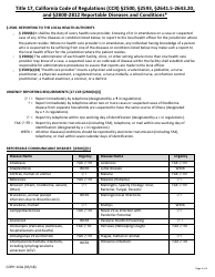 Form CDPH110a Confidential Morbidity Report - California, Page 2