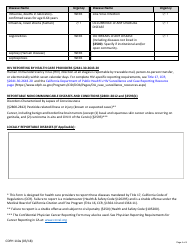 Form CDPH110a Confidential Morbidity Report - California, Page 4