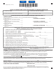 Form G-4 State of Georgia Employee&#039;s Withholding Allowance Certificate - Georgia (United States)