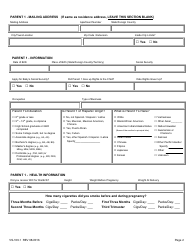Form VS-109.1 Parent&#039;s Worksheet for Child&#039;s Birth Certificate - Texas, Page 2