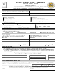 Form W-9 Request for Taxpayer Indentification Number, Certification - New Mexico