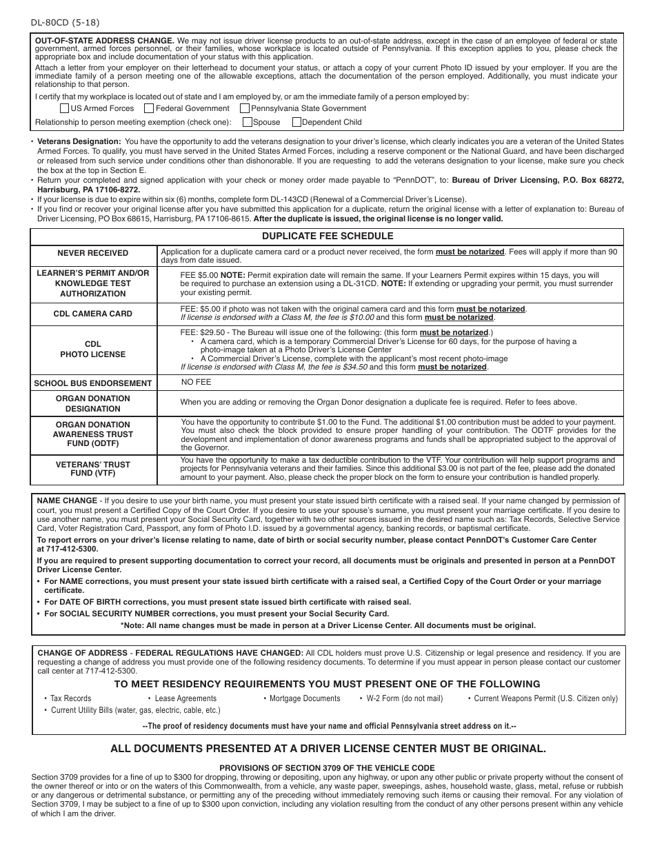 Form DL-80CD - Fill Out, Sign Online And Download Fillable PDF ...