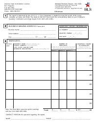 Form BLS3020 Multiple Worksite Report - Arkansas
