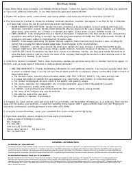 Form BLS3020 Multiple Worksite Report - Arkansas, Page 2