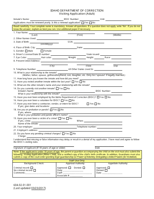 Form 604 02 01 001 Fill Out Sign Online And Download Printable PDF 