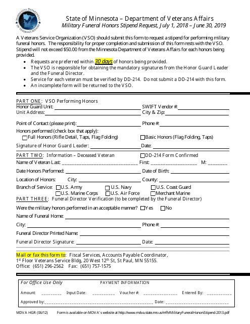 Form Mvda Hgr Fill Out Sign Online And Download Fillable Pdf Minnesota Templateroller 8235