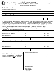 Document preview: Form ITD3368 Limited Power of Attorney for Specific Motor Vehicle/Vessel - Idaho