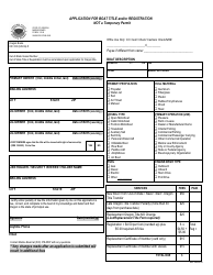 Document preview: Application for Boat Title and/or Registration - Oregon