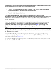 Form 11208 Certification/Petition/Application in Support of a Fee Waiver - New Jersey, Page 2