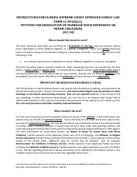 Document preview: Form 12.901(B)(1) Petition for Dissolution of Marriage With Dependent or Minor Child(Ren) - Florida