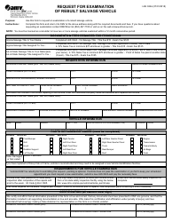 Document preview: Form LES022A Request for Examination of Rebuilt Salvage Vehicle - Virginia