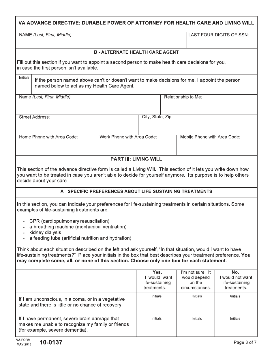 Va Form 10 0137 Fill Out Sign Online And Download Fillable Pdf Templateroller 8562