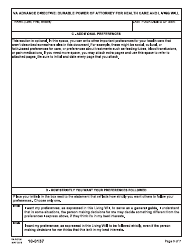 VA Form 10-0137 VA Advance Directive: Durable Power of Attorney for Health Care and Living Will, Page 5