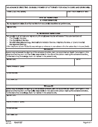 VA Form 10-0137 VA Advance Directive: Durable Power of Attorney for Health Care and Living Will, Page 6