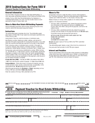 Document preview: Form 593-V Payment Voucher for Real Estate Withholding - California