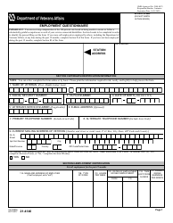 VA Form 21-4140 Employment Questionnaire