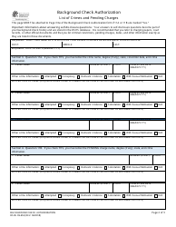 DSHS Form 10-217 Background Check Authorization - Washington, Page 2