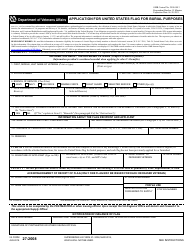 Document preview: VA Form 27-2008 Application for United States Flag for Burial Purposes