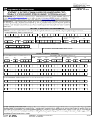 VA Form 21-0781A Statement in Support of Claim for Service Connection for Posttraumatic Stress Disorder (PTSD) Secondary to Personal Assault