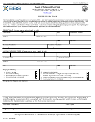 Document preview: Form 37A-521 Supervisory Plan - California