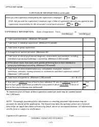 Form 37A-201 Licensed Clinical Social Worker - in-State Experience Verification - California, Page 2