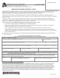Form 13A-5 &quot;Application to Inactivate Contractor's License&quot; - California