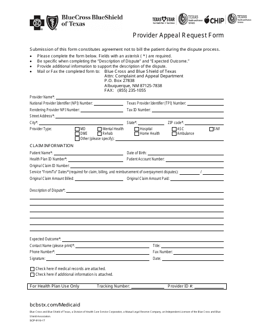 Form SCP-9110-17  Printable Pdf