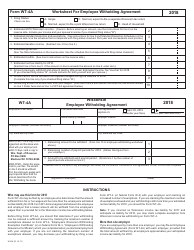 Form WT-4A Worksheet for Employee Witholding Agreement (W-234) - Wisconsin