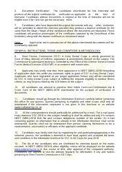 Application Form for Grant of Short Service Commission in Army Dental Corps - India, Page 5