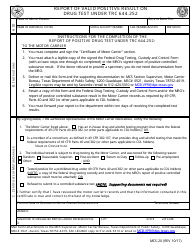 Document preview: Form MCS-20 Report of Valid Positive Result on Drug Test Under Trc 644.252 - Texas