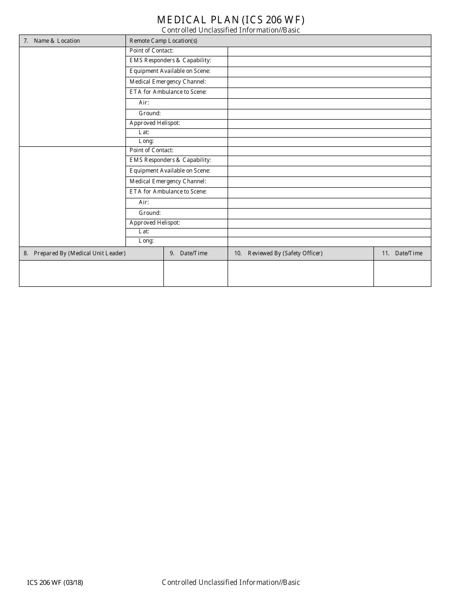 Form ICS206 WF - Fill Out, Sign Online and Download Fillable PDF ...