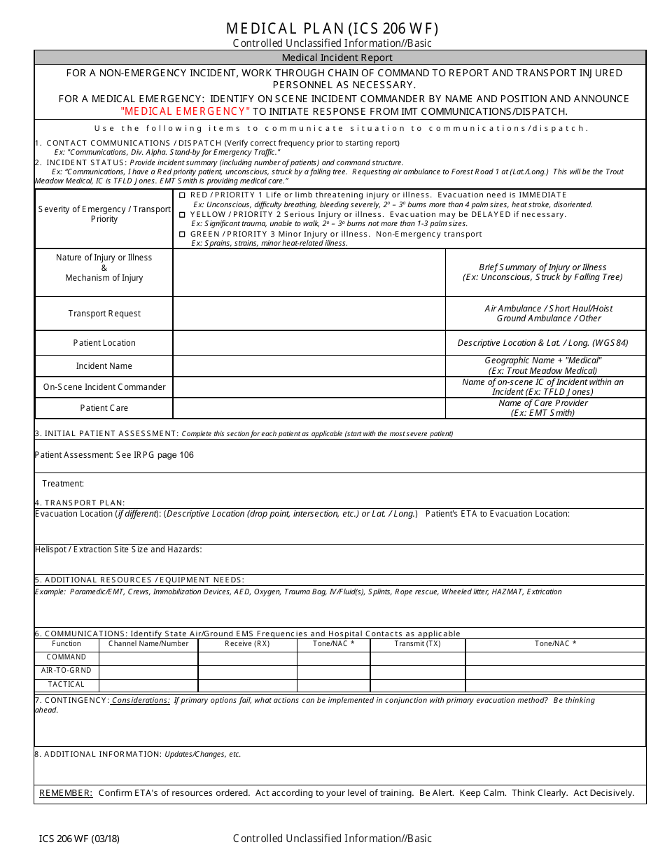 Form ICS206 WF - Fill Out, Sign Online and Download Fillable PDF ...