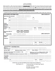 Document preview: New Hire Reporting Form - Tennessee