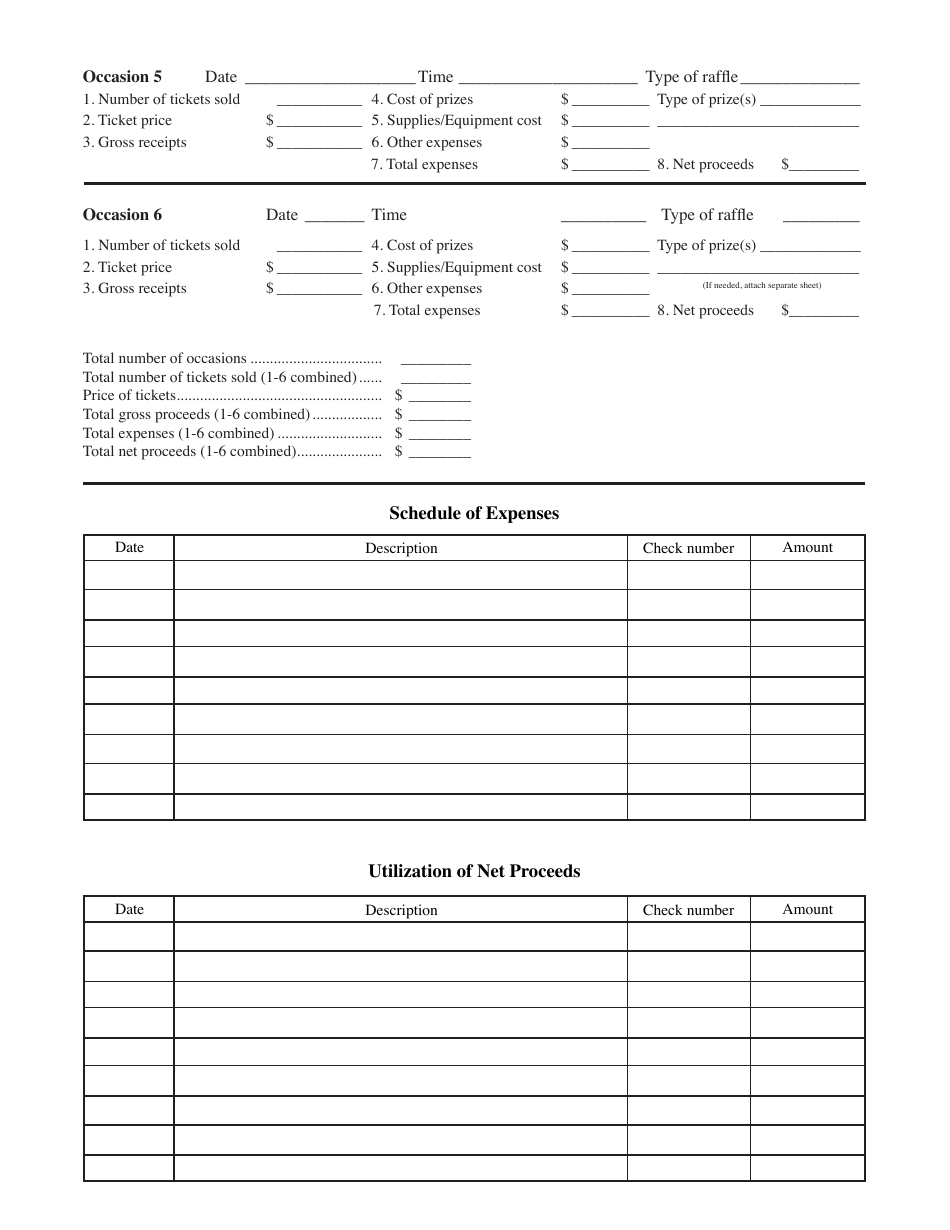 Form LGCCC8R-A Raffle Report of Operations - New Jersey, Page 3