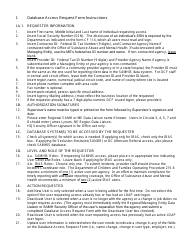 Database Access Request Form - Florida, Page 2