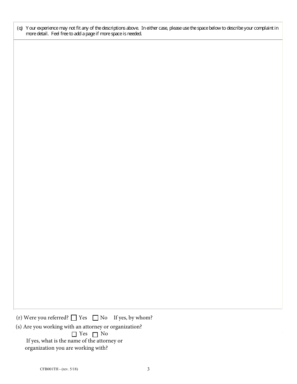 Tenant Harassment Prevention Task Force Form CFB001TH - Fill Out, Sign Online and Download Fillable PDF, New