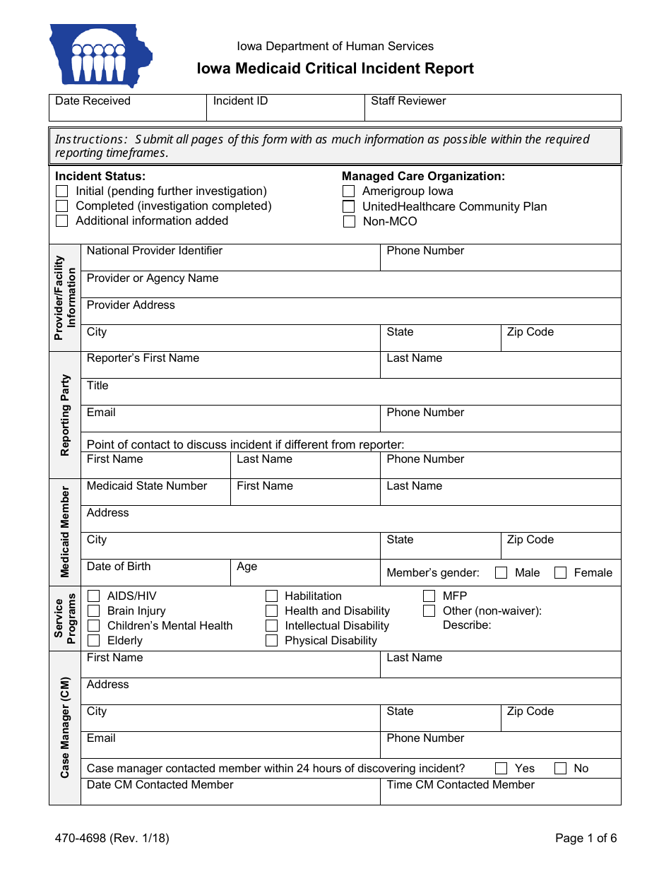 Form 4704698 Fill Out, Sign Online and Download Fillable PDF, Iowa