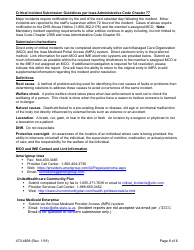 Form 470-4698 Iowa Medicaid Critical Incident Report - Iowa, Page 6