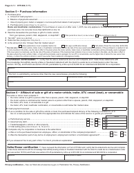 Form DTF-802 Statement of Transaction - Sale or Gift of Motor Vehicle, Trailer, All-terrain Vehicle (Atv), Vessel (Boat), or Snowmobile - New York, Page 2
