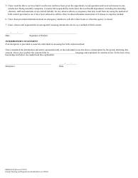 Form DHHS4108 &quot;Request and Consent for Levonorgestrel Releasing Intrauterine Device&quot; - North Carolina, Page 2