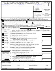 Form OL-3 &quot;Annual Occupational Fee &amp; Business License Renewal Return Form&quot; - City of Covington, Kentucky