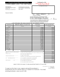 Form TXR-02.01 Consumer Use Tax Return - Nevada