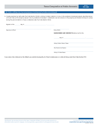 Form 50-126 Tax Deferral Affidavit - Age 65 or Older or Disabled Homeowner - Texas, Page 3